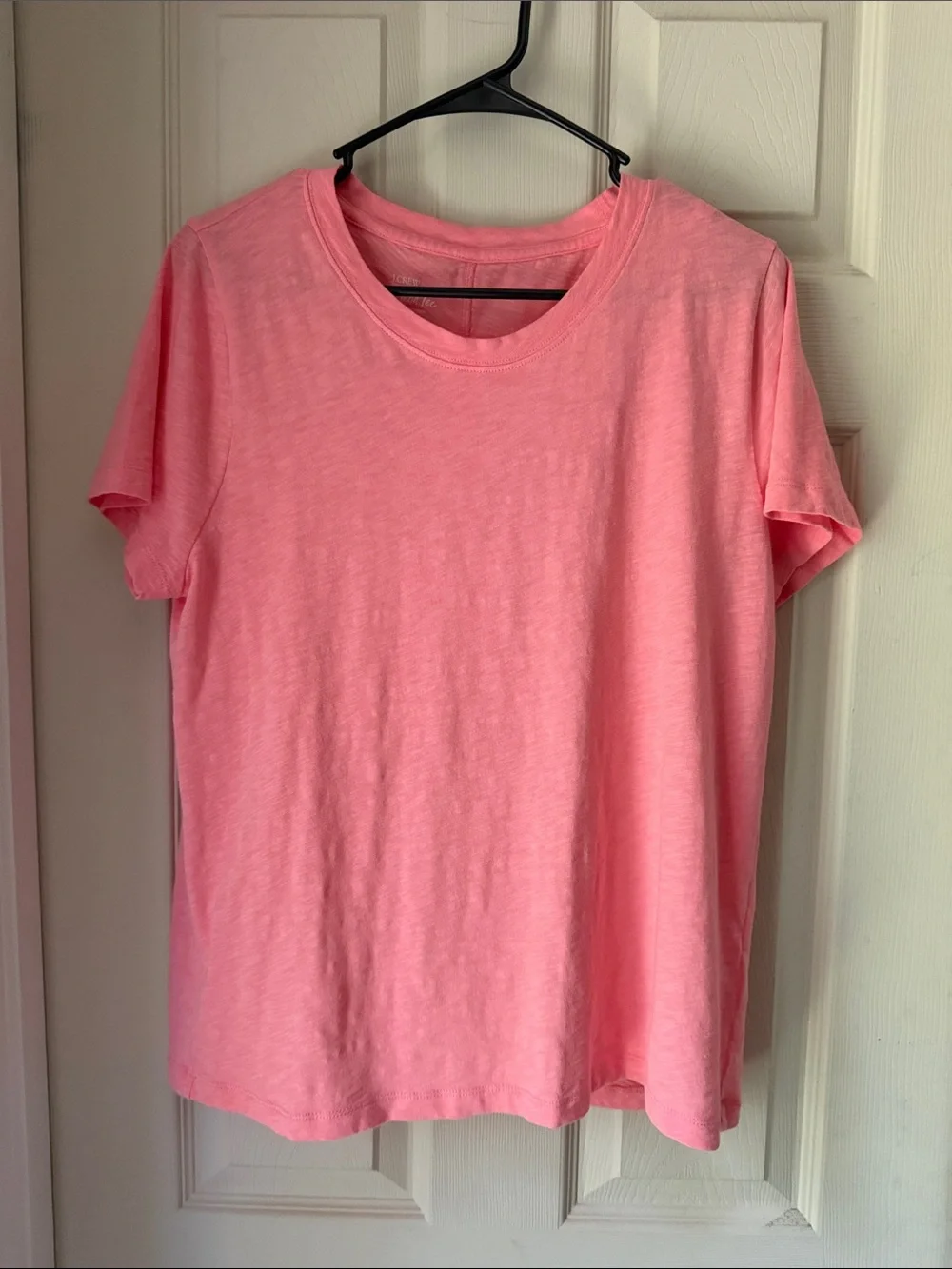 J. Crew Heathered Bubblegum Pink Crew Neck Short Sleeve Tee